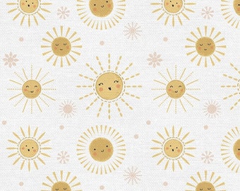 Boho Baby Cotton Fabric by the Yard - Jungle Baby Happy Suns - Paintbrush Studio 120-21941