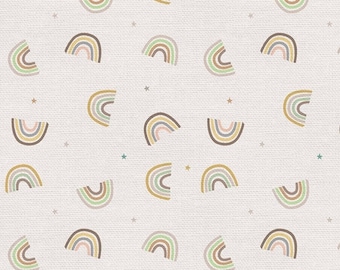 Boho Baby Cotton Fabric by the Yard - Jungle Baby Rainbows Multi - Paintbrush Studio 120-21944