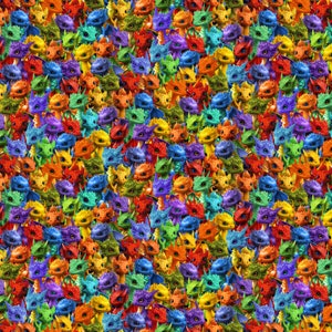 Dragon Cotton Fabric by the Yard - Baby Dragons Packed Baby Dragons Multi - Timeless Treasures CD3088-MULTI