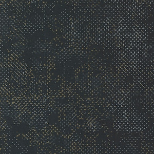 Blender Cotton Fabric by the Yard - Spotted Ebony Metallic - Zen Chic for Moda 1660-224M