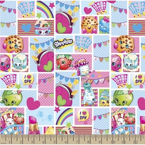 Shopkins Fabric by the Yard - Patch Party