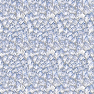 Feather Cotton Fabric by the Yard - Bird Song Feathers Regatta  - Dear Stella 2371REGATTA