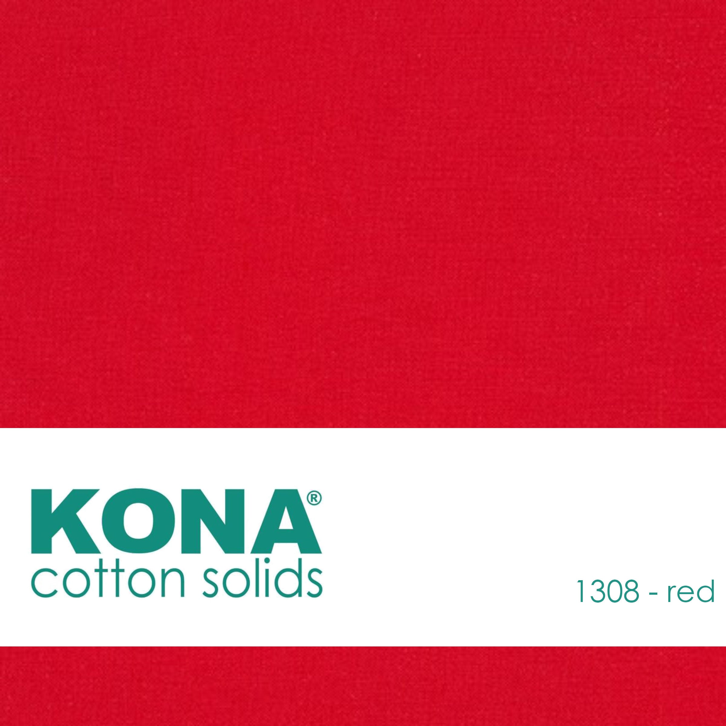 Kona Cotton Fabric by the Yard - 1308 Red