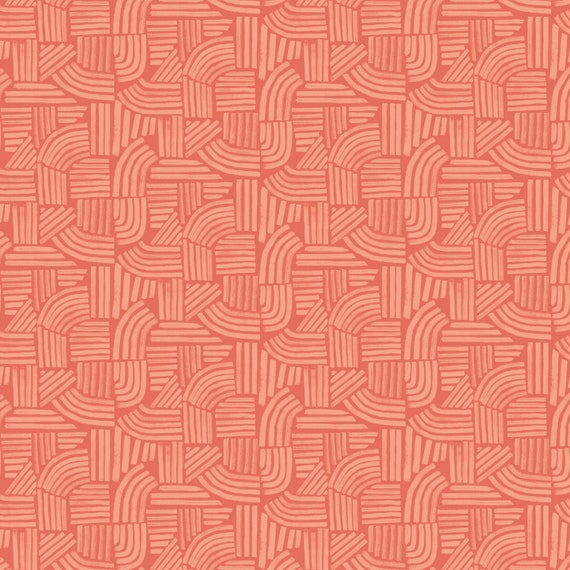 Blender Cotton Fabric Yard Linea Coral - Etsy