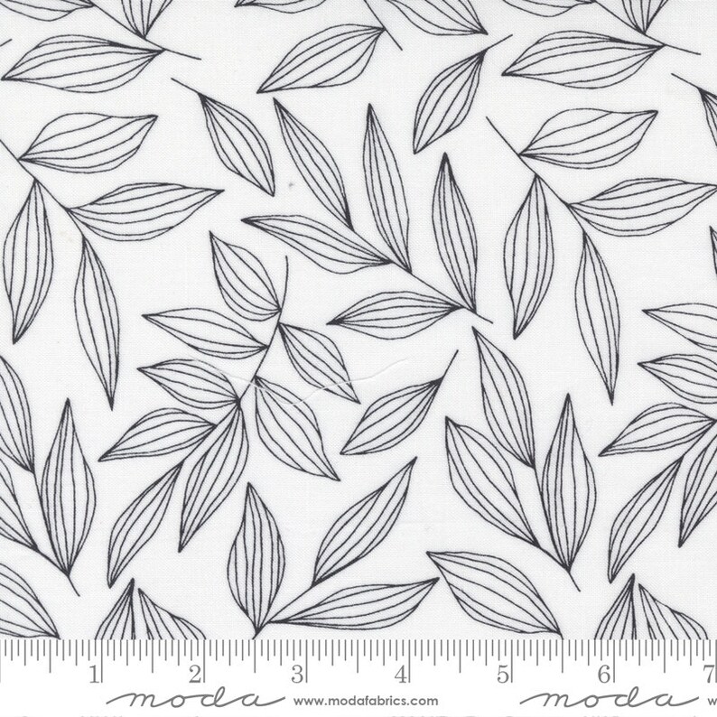 Create Cotton Fabric by the Yard Create Leaves Paper Alli K for Moda 11522-11 image 2