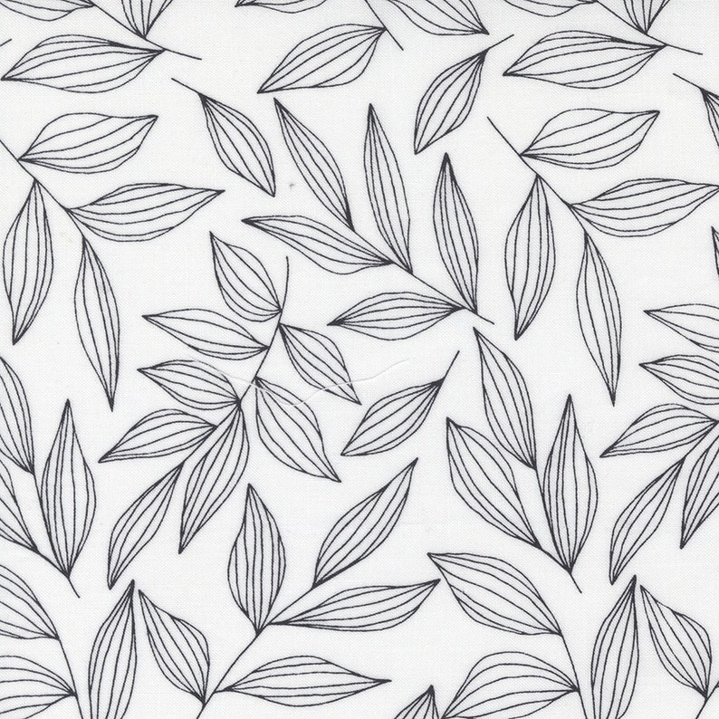Create Cotton Fabric by the Yard Create Leaves Paper Alli K for Moda 11522-11 image 1