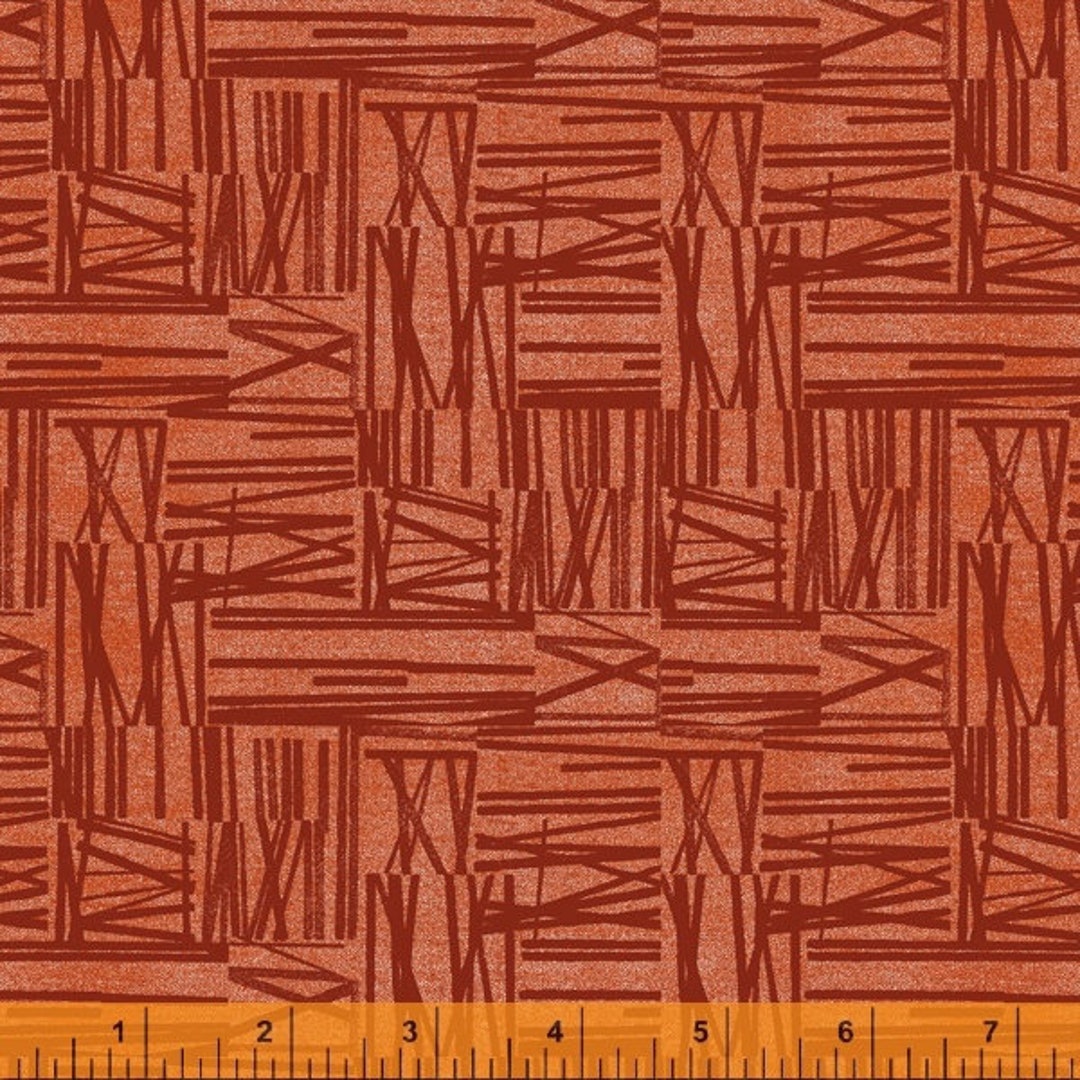 Blender Cotton Fabric by the Yard Lofi Scratch Brick Windham 525065 Etsy