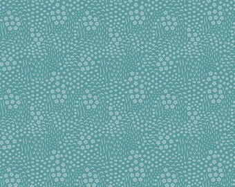 Primrose Hill Cotton Fabric by the Yard - Primrose Hill Meadow Teal - Riley Blake C11064-TEAL