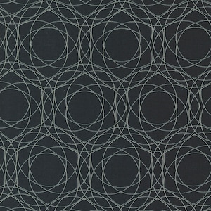 Zen Chic Modern Cotton Fabric by the Yard - Shimmer Crystals Ebony - Zen Chic for Moda 1843-16