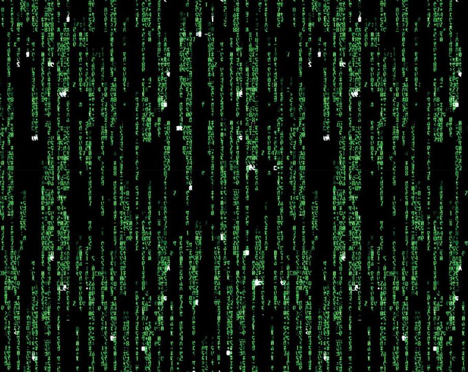 The Matrix Cotton Fabric by the Yard - the Matrix Code - Camelot ...