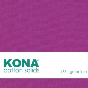ニシャネ　　M KKK Geranium Solid KONA COTTON From Robert Kaufman Fabrics - K001-473