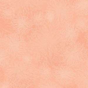 Floral Cotton Fabric by the Yard - Floral Elements Sweet Peach - Art Gallery FE-550
