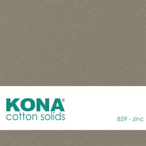 Kona Cotton Fabric by the Yard - 859 Zinc