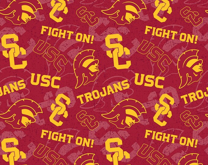 USC Cotton Fabric by the Yard Tone on Tone Sykel 1178 Etsy