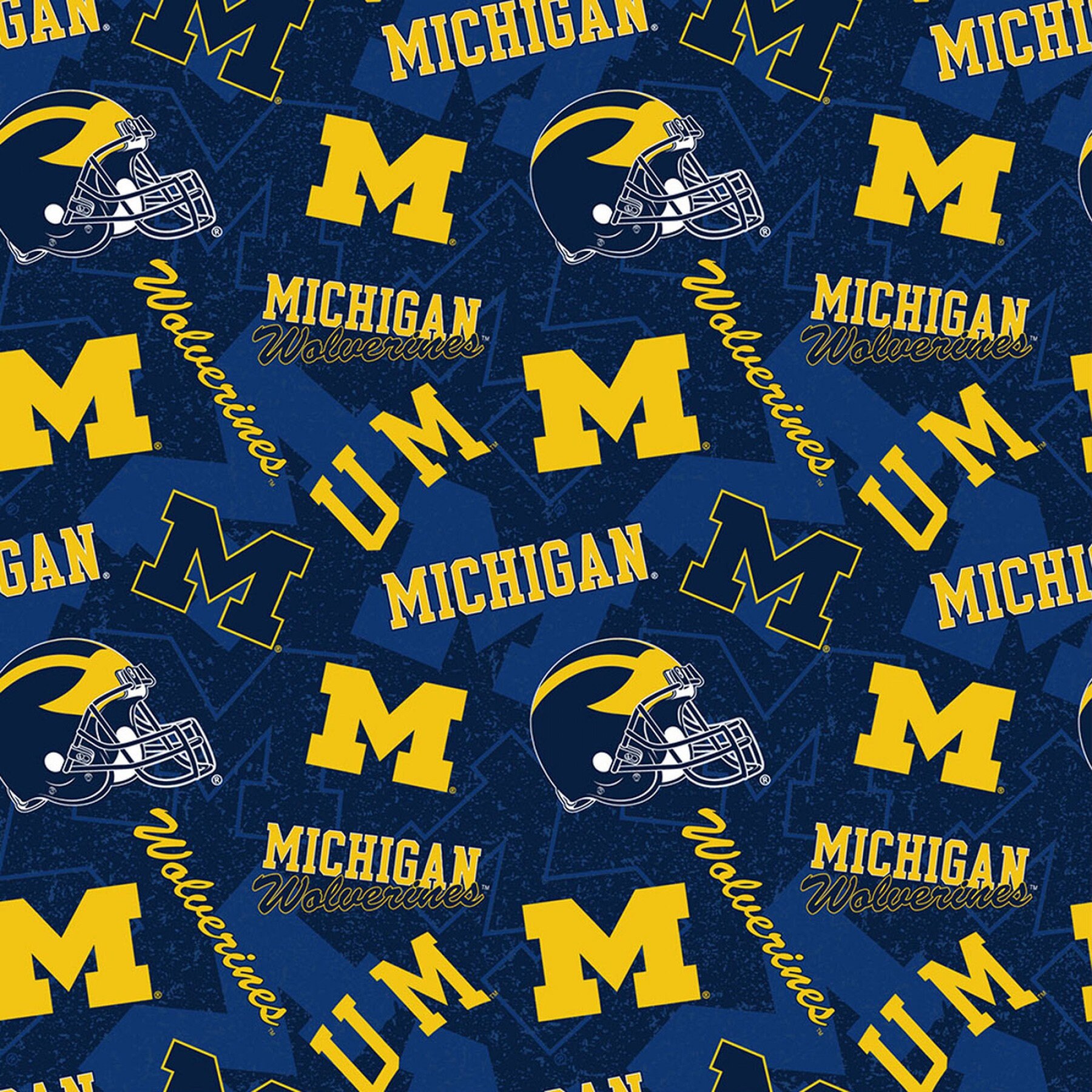 University of Michigan Fabrics Fabric by the Yard Etsy