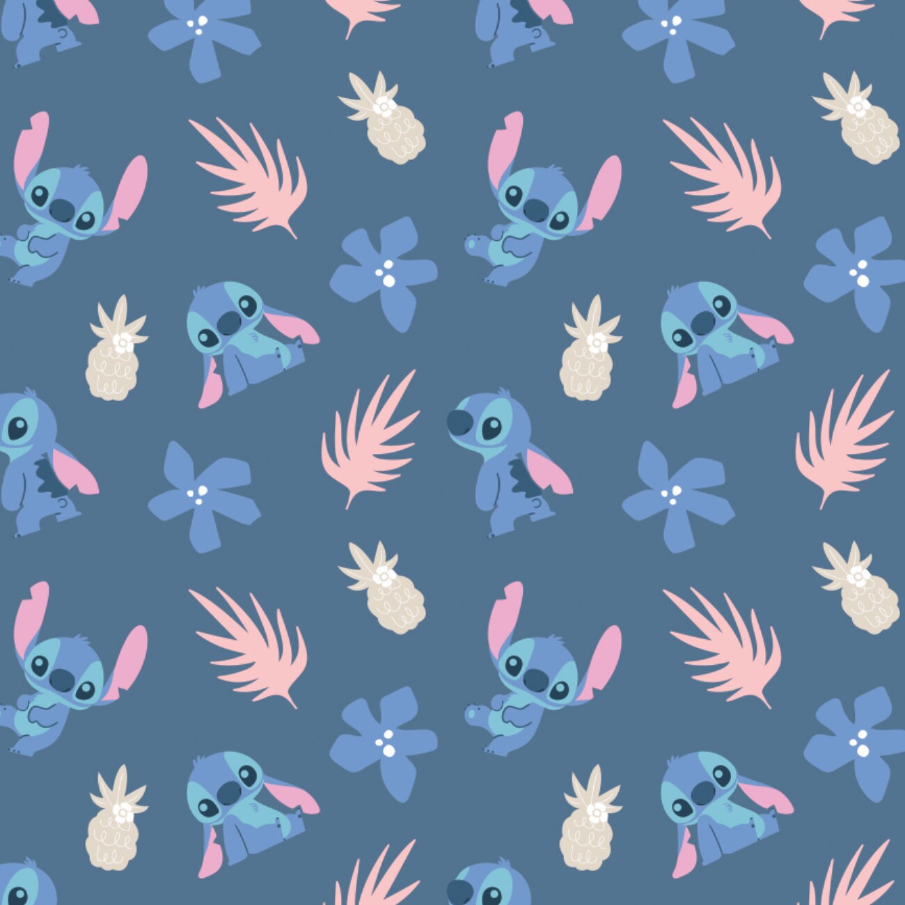 Lilo and Stitch Cotton Fabric by the Yard Disney Stitch Etsy