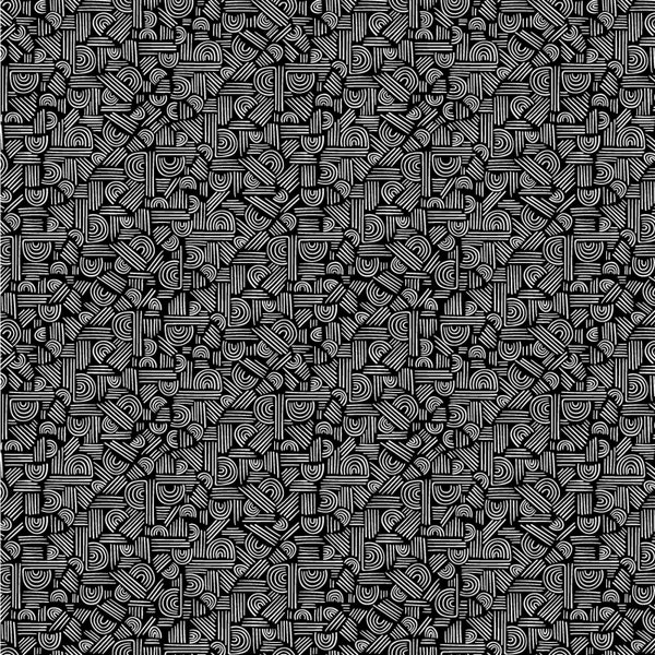 Black and White Cotton Fabric by the Yard - Pen & Ink Labyrinth Black - Windham 53565-2