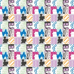 Monopoly Fabric by the Yard - Monopoly Icon Crop White - Camelot 95070207-2