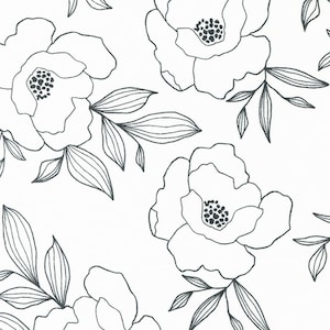 Gilded Floral Cotton Fabric by the Yard - Gilded Bold Blossoms Paper - Alli K for Moda 11530-11
