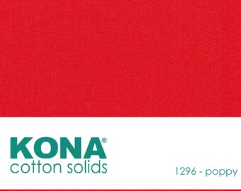 Kona Cotton Fabric by the Yard - 1296 Poppy