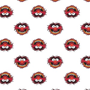 The Muppets Fabric by the Yard - Animal in White - Camelot 85320104-01