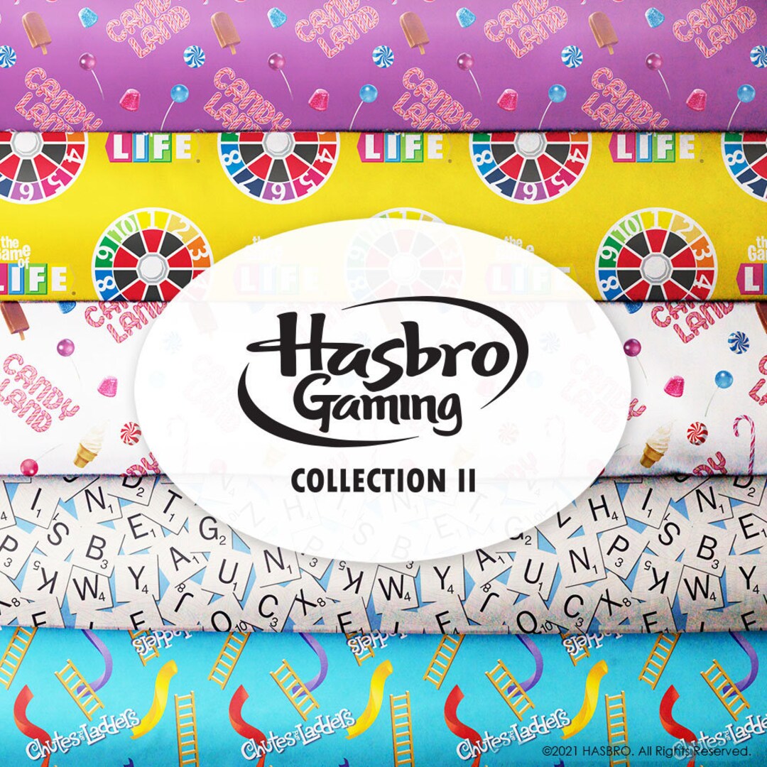 Hasbro Gaming Cotton Fabric by the Yard Board Game Fabric Etsy