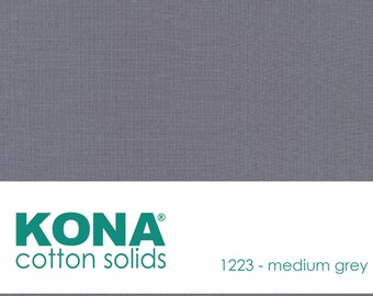 Kona Cotton Fabric by the Yard - 1223 Medium Grey