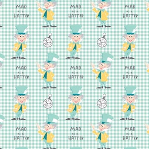 Alice in Wonderland Fabric - Disney Fabric by the Yard - Mad as a Hatter - Camelot 85020205-2