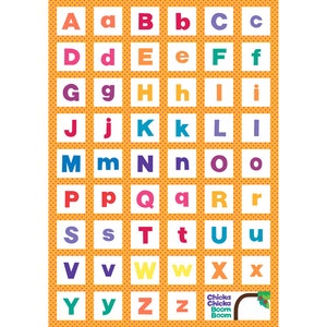Chicka Chicka Boom Boom Cotton Fabric Panel - Chicka Chicka Boom Boom Alpha Blocks Panel 44&quot; x 61&quot; - Windham 53813DP-1