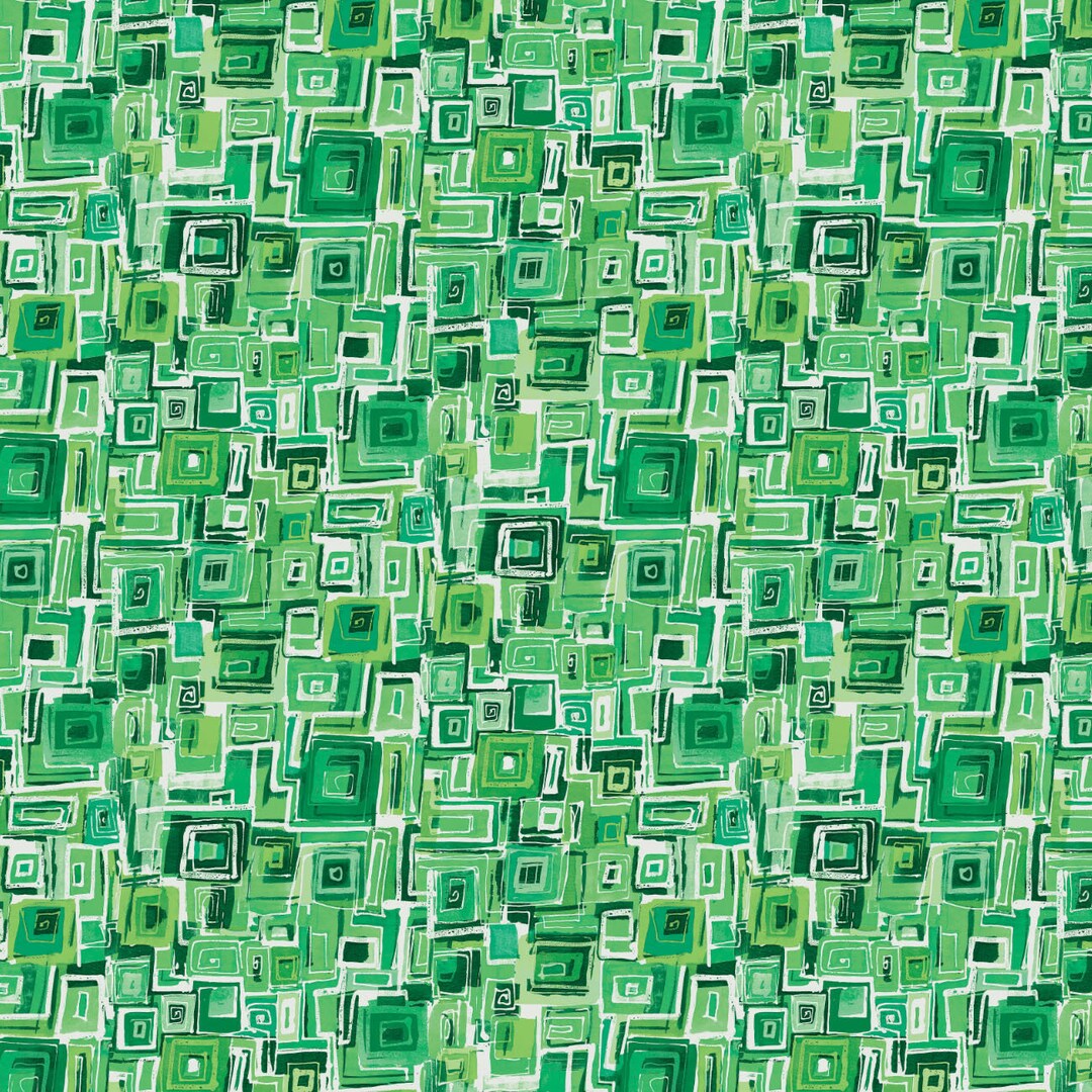 Textile Blocks Modern Modern Block Cotton Fabric by the Yard - Around the Block Blocks on ...