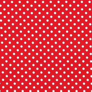 Polka Dot Cotton Fabric by the Yard - Dumb Dot Red - Michael Miller CX2490-RED