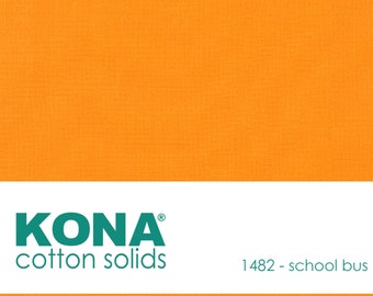 Kona Cotton Fabric by the Yard - 1482 School Bus