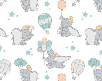 Disney Dumbo Swaddling Fabric by the half yard 100/% Cotton.