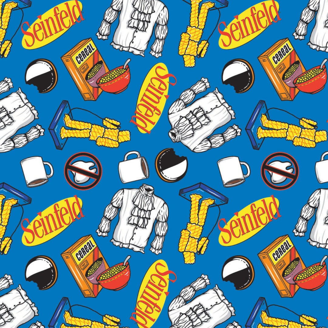 Seinfeld Cotton Fabric by the Yard the Seinfeld Collection Jerry Icons