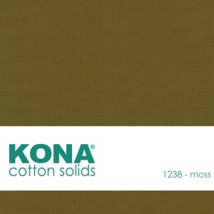 Kona Cotton Fabric by the Yard - 1238 Moss
