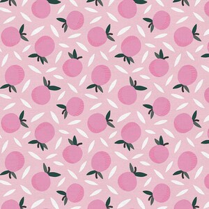 Fruit Cotton Fabric by the Yard - Fruity Oranges Pink - Maja Faber for Paintbrush Studio 120-19851