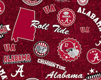 University of Alabama Fabric | Etsy