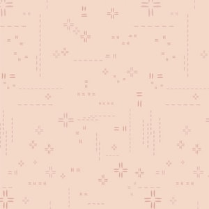 Geometric Cotton Fabric by the Yard - Decostitch Elements Pink Powder - Art Gallery DSE-719