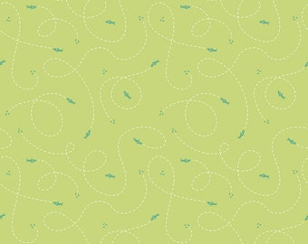 Riptide Collection Fabric by the Yard - Hunt Lime - Riley Blake C10305-LIME