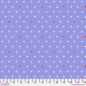 Tula Pink Cotton Fabric by the Yard - Tula Pink Besties Unconditional Love Bluebell - Free Spirit PWTP221.BLUEBELL