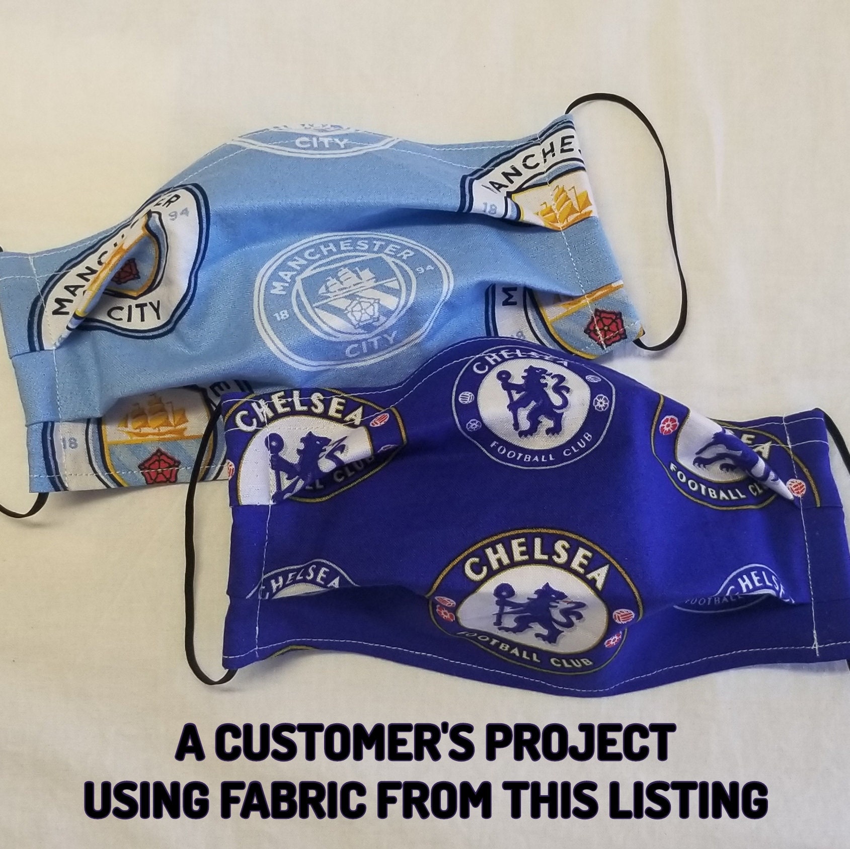 Manchester City Football Club Fabric by the Yard United Etsy