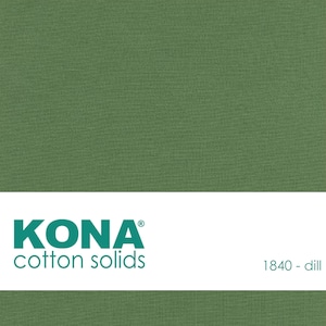 Kona Cotton Fabric by the Yard - 1840 Dill