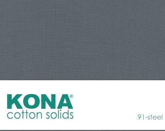 Kona Cotton Fabric by the Yard - 91 Steel