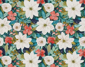 Winter Cotton Fabric by the Yard - Baby It's Cold Outside Lush Foliage Multi - Clara Jean for Dear Stella DCJ3149 MULTI
