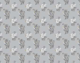 Where the Wild Things Are Cotton Fabric by the Yard - Where the Wild Things Are Letter Play Grey - Camelot 23740113-3