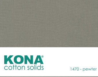 Kona Cotton Fabric by the Yard - 1470 Pewter
