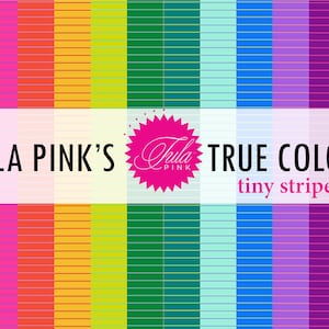 Tula Pink Cotton Fabric by the Yard - Tula Pink True Colors Tiny Stripes Collection from Free Spirit