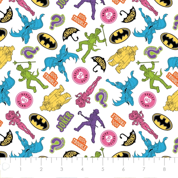 90s BAT MANファブリック布キルトmade in usa 90s BAT MANファブリック