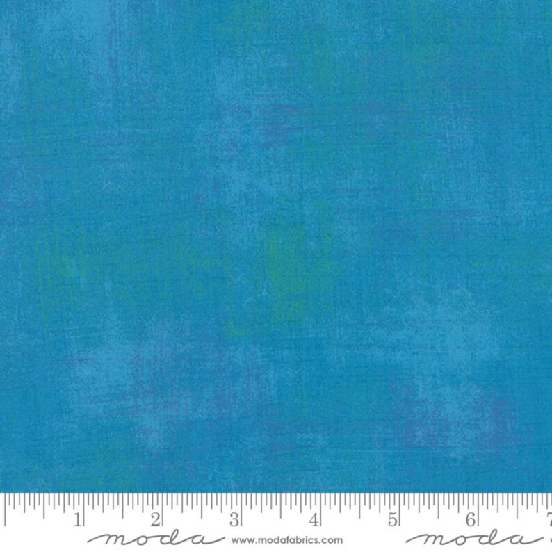 Grunge Blender Cotton Fabric by the Yard Grunge Turquoise Etsy