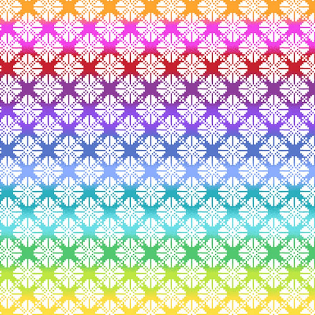 Rainbow Cotton Fabric by the Yard Rainbow Wonderland Pinwheel Knit